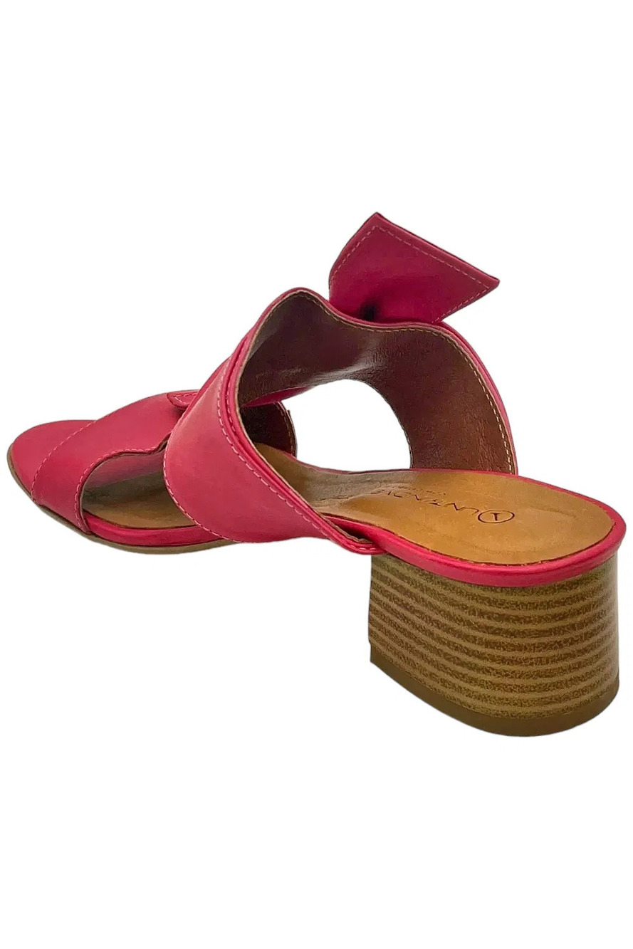Unity In Diversity Leather Heeled Sandals Bonita Red - Medium - Picture 3 of 3